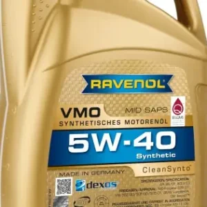 Ravenol VMO 5W40 5L – Ulei motor full sintetic Mid SAPS, BMW LL‑04, MB 229.51, VW 505.01 Ofertă specială